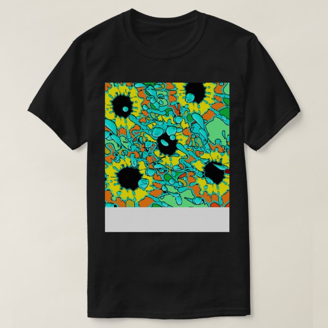 Van Gogh Graffiti Sunblommor T Shirt (Design framsida)