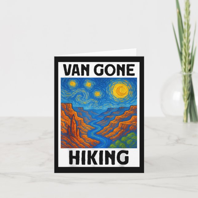 Van Gogh Grand Canyon Hiking Funny Grand Canyon Kort (Framsida)