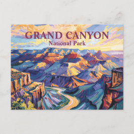 Van Gogh Grand Canyon Hopi Point Sunset Colorful Vykort