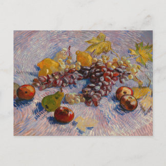Van Gogh Grapes Lemons Pears Apples still Life Pos Vykort
