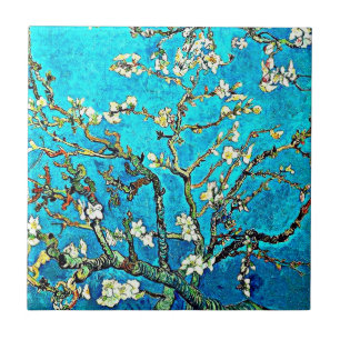 Van Gogh - Grenar med Almond Blommars Kakelplatta