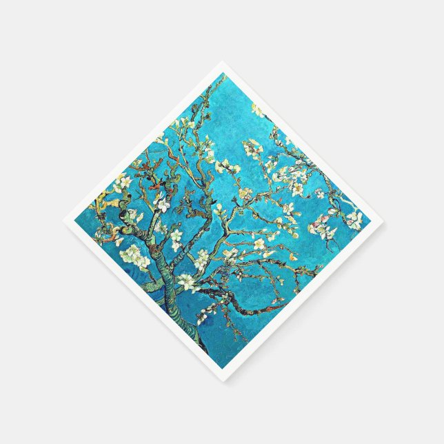 Van Gogh - Grenar med Almond Blommars Pappersservett (Hörn)