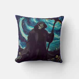 Van Gogh Grim Reaper night and Day Kudde