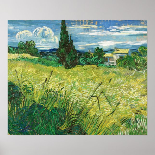 Van Gogh - Grönt Fält Poster (Framsidan)