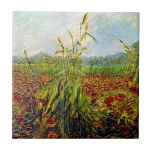 Van Gogh - Grönt Maj Stalks Kakelplatta