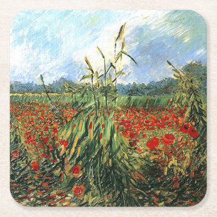 Van Gogh - Grönt Öron of Wheat Underlägg Papper Kvadrat