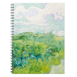 Van Gogh Grönt Wheat Fält Auvers. Impressionism Anteckningsbok
