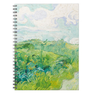 Van Gogh Grönt Wheat Fält Auvers. Impressionism Anteckningsbok