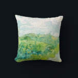 Van Gogh Grönt Wheat Fält Auvers. Impressionism Kudde<br><div class="desc">Van Gogh "Grönt Wheat Fält,  Auvers" dekorativ kudde Konst för sommargreeneri till naturen.</div>