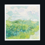 Van Gogh. Grönt Wheat Fält Auvers. Impressionism Pappersservett<br><div class="desc">Van Gogh "Grönt Wheat Fält,  Auvers" napkin.</div>