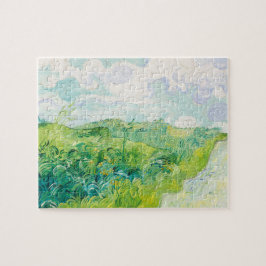 Van Gogh. Grönt Wheat Fält Auvers. Impressionism Pussel