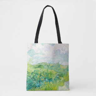 Van Gogh Grönt Wheat Fält Auvers. Impressionism Tygkasse