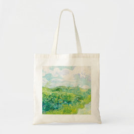 Van Gogh. Grönt Wheat Fält Auvers. Impressionism Tygkasse