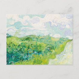 Van Gogh. Grönt Wheat Fält Auvers. Impressionism Vykort