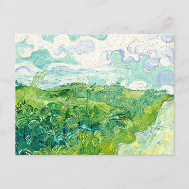 Van Gogh - Grönt Wheat Fält, Auvers Vykort (Framsida)