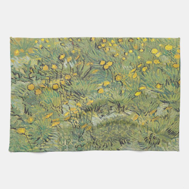 Van Gogh Gul Äng - Klassisk Blommig Konst Kökshandduk (Horisontell)