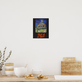 Van Gogh Halloween Bus eller godis Poster