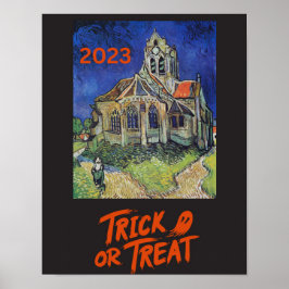 Van Gogh Halloween Bus eller godis Poster