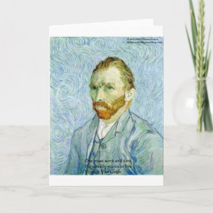 Van Gogh "Hårt Arbete" Visdoms Citat Gåvor & Kort