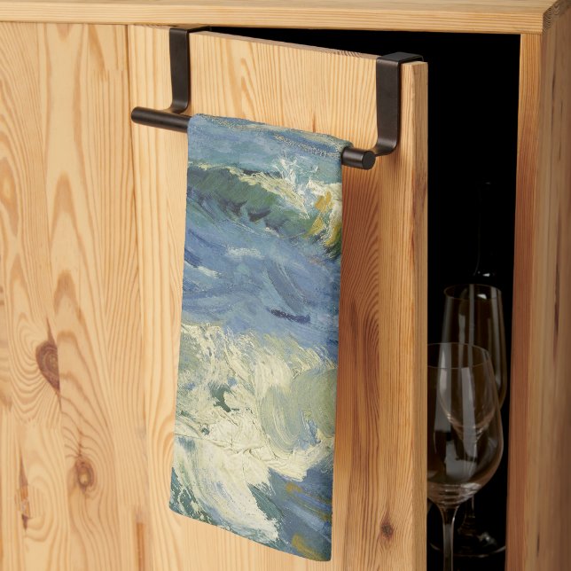 Van Gogh havslandskap vid Saintes Maries de la Mer Kökshandduk (Thirds Fold)