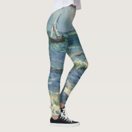 Van Gogh havsutsikt vid Saintes Maries de la Mer Leggings