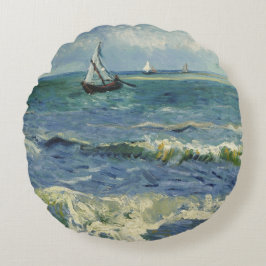 Van Gogh havsutsikt vid Saintes Maries de la Mer Rund Kudde