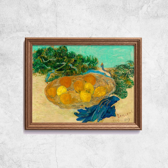 Van Gogh Hello Life Oranges Lemons Old Art Poster (Van Gogh Still Life Oranges Lemons Old Art Poster
)
