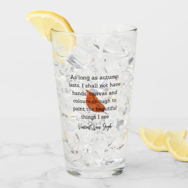 Van Gogh Höstcitat Dekoration För Hemmet Glaskopp (Framsida Ice)