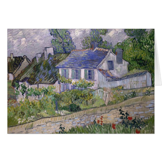 Van Gogh Houses in Auvers (F759) Fine Art OBS Kort (Framsidan Horizontal)