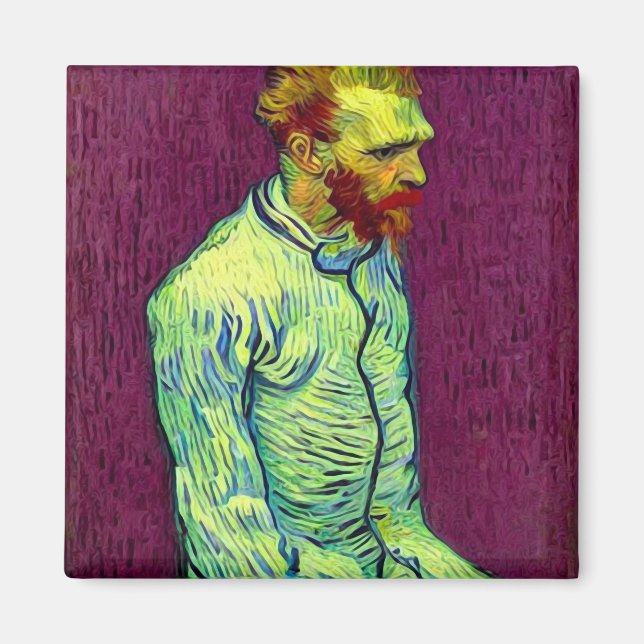 Van Gogh i Open Straitjjacka - Vin Red Magnet (Framsidan)