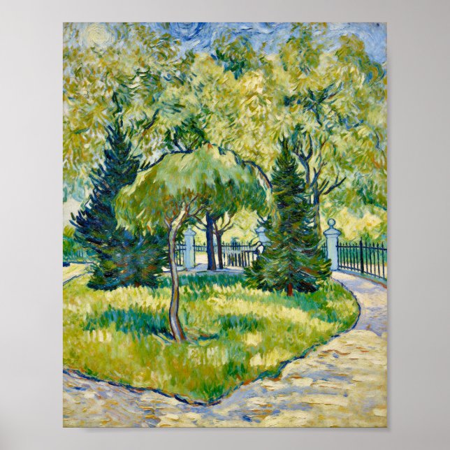 Van Gogh Ingång till parken i Arles Poster (Framsidan)