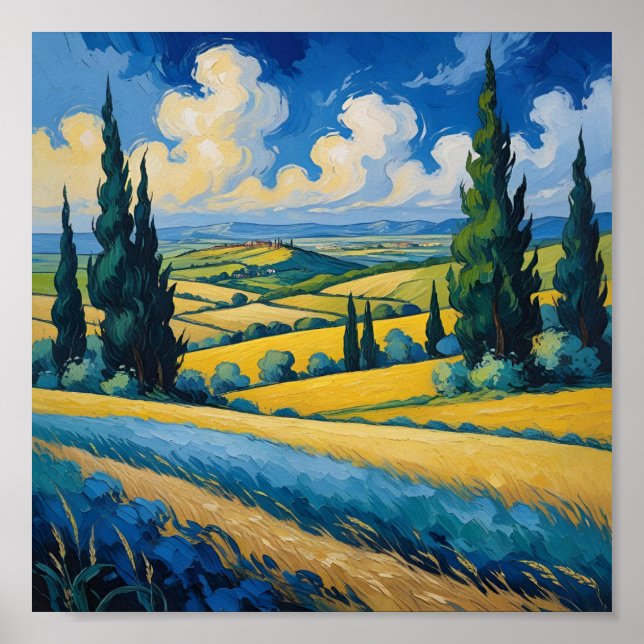 Van Gogh Inspired liggande Poster (Framsidan)