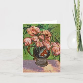 Van Gogh Inspired Pitcher och Oleanders Note Card Anteckningskort
