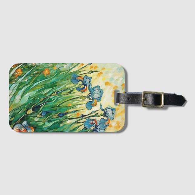 Van Gogh Inspired Wildbloms Luggage Tag Bagagebricka (Framsida horisontal)