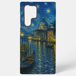 Van Gogh Inspirerad Venedigskanal på natten