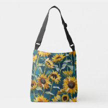 Van Gogh inspirerade solblommor purse