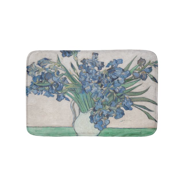 Van Gogh Iris Vas Målning Impressionism Badrumsmatta (Framsidan)
