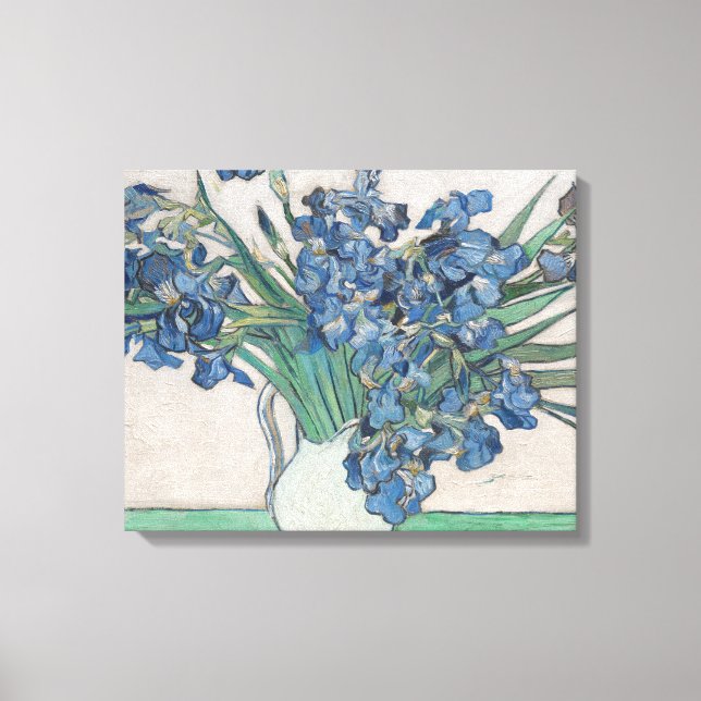 Van Gogh Iris Vas Målning Impressionism Canvastryck (Framsida)