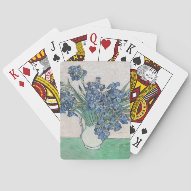 Van Gogh Iris Vas Målning Impressionism Casinokort (Baksidan)