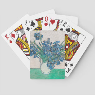 Van Gogh Iris Vas Målning Impressionism Casinokort