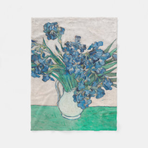 Van Gogh Iris Vas Målning Impressionism Fleecefilt