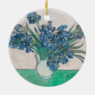 Van Gogh Iris Vas Målning Impressionism Julgransprydnad Keramik