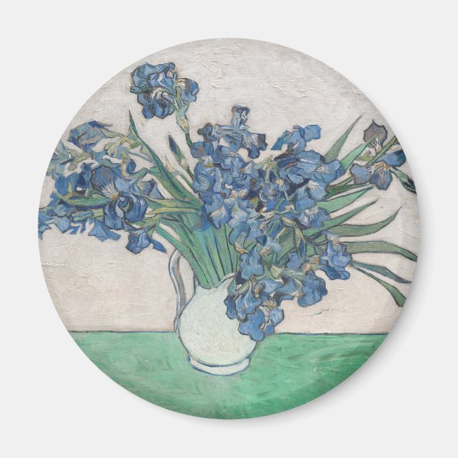 Van Gogh Iris Vas Målning Impressionism Magnet (Framsidan)