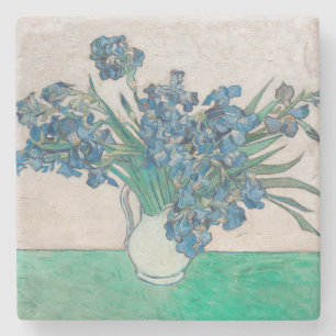 Van Gogh Iris Vas Målning Impressionism Stenunderlägg
