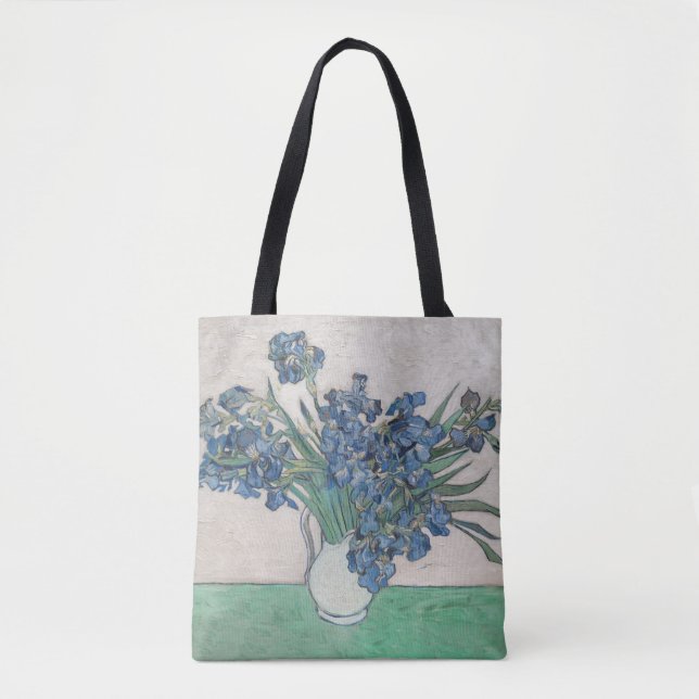 Van Gogh Iris Vas Målning Impressionism Tygkasse (Framsida)