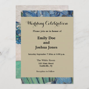 Van Gogh Iris Vas Painting Impressionism Inbjudningar