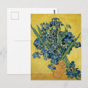 Van Gogh Irisar - Djärka blå och gula konstverk Vykort