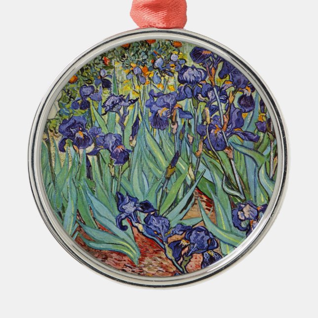 Van Gogh Irisar Impressionistisk målning Julgransprydnad Metall (Framsidan)