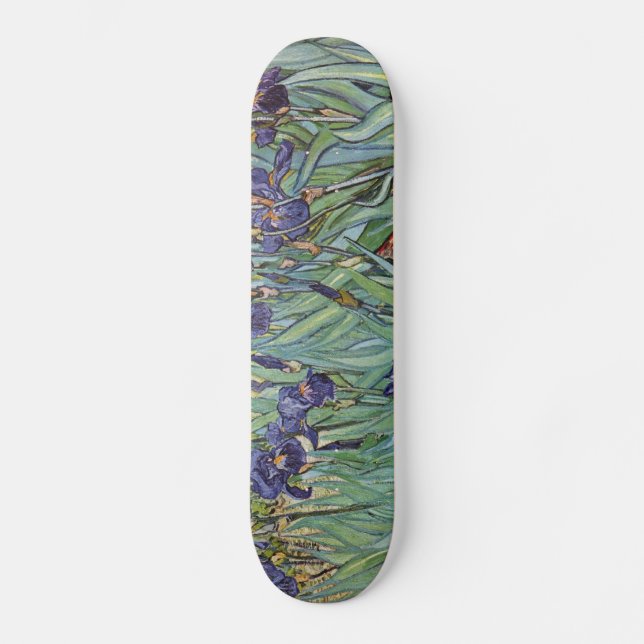 Van Gogh Irisar Impressionistisk målning Old School Skateboard Bräda 18 Cm (Framsida)
