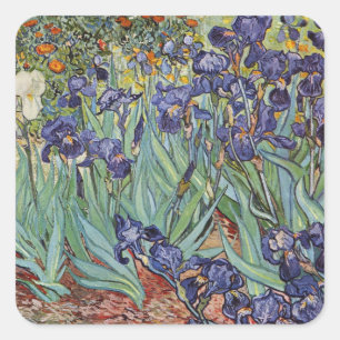 Van Gogh Iriser Impressionistisk Målning Fyrkantigt Klistermärke